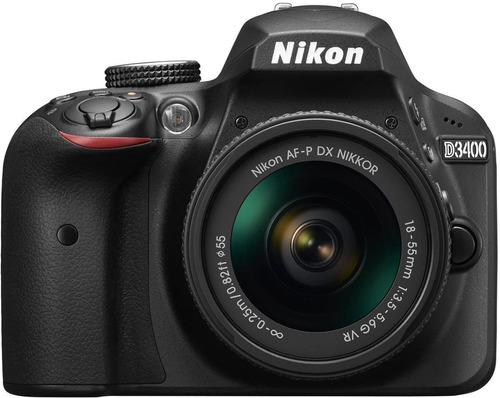 Nikon D3400 18-55mm + 35mm Vr Kit Dslr Cor  Preto Semi Novo