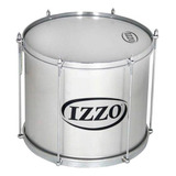 Surdo 14 X 30 Cm Tambor Raso Alumínio Izzo Pele Leitosa