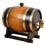 Barril De Vino Con Soporte, Barril De Vino De Madera, 3l