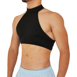 Playera Ombliguera Crop Top De Hombre Lycra Sensual D´ian