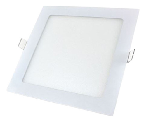 Foco Panel Led 12w Embutido Cuadrado Luz Fria / 1 Unidad