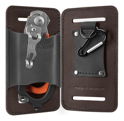 Funda De Cuero Para Leatherman Raptor - Funda Unica Con Trab