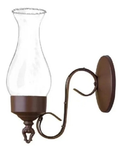 Kit C/6 Luminaria Arandela Lampião Colonial Marrom Vintage