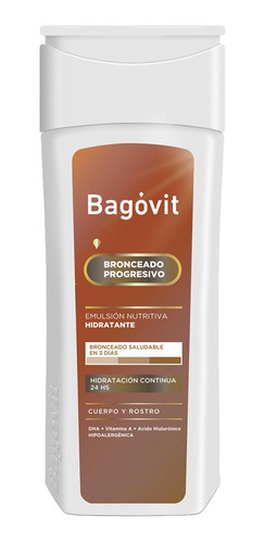 Autobronceante Bagóvit A Bronceado Progresivo X 200 Gr