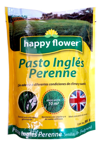 Semilla De Pasto Ingles Para Sol Y Climas Extremos 500 Gms