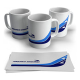 Taza De Ceramica Aerolineas Argentinas Logo Retro 80s