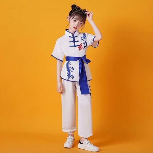 Roupa De Artes Marciais Traje De Changquan Para Menina E Men