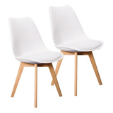 Set/kit 2 Silla Tulip Hood Acojinada Moderna Minimalista 