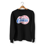 Buzo Nba Cuello Redondo Los Angeles Clippers Logo Vintage N