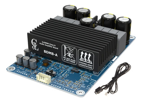 Placa De Audio Amplificadora 600w 4 Ohms Con Gabinete