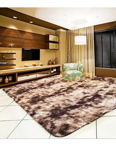 Carpet 2 X 2,4 Peludo Felpudo Antiderrapante Amarelo Luxuoso