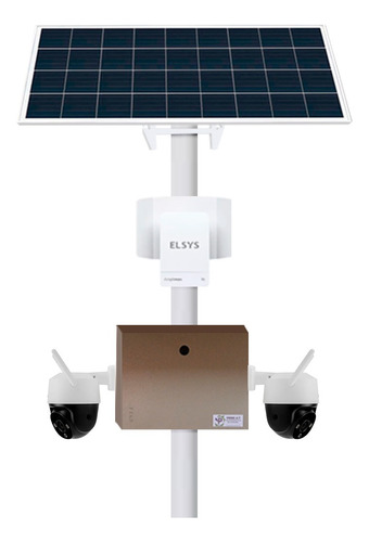 Kit Monitoramento Rural 2 Câmeras 360° Full Hd Solar Sem Fio