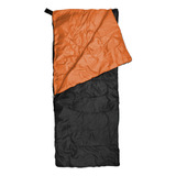 Saco De Dormir Bugy Envelope Camping - Nautika Cor Preto E Laranja