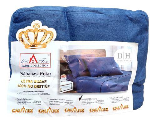 Sábanas De Invierno Polar Premium 2 Pl 1/2 Queen Casatex