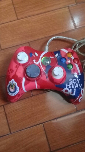 Control Xbox 360 Alambrico De Las Chivas De Guadalajara 