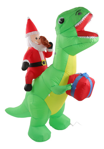 Decoración Inflable De Dinosaurio De Navidad, Linda Y Divert
