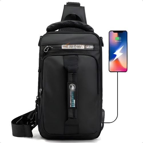 Bolso Con Puerto Usb Carga Impermeable Manos Libres Antirobo