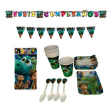 Kit Deco Completo Vasos+platos Mi Gran Dinosaurio 12niños