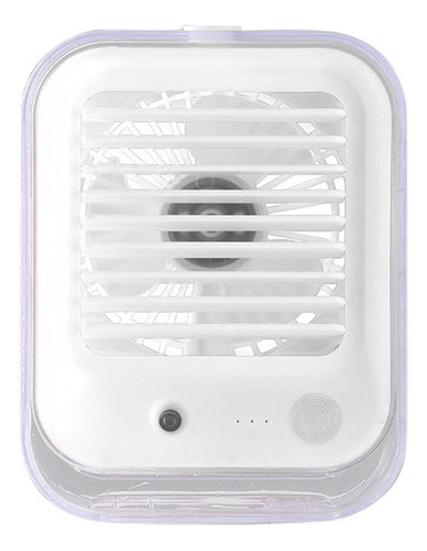 Ventilador De Escritorio Pequeño Con Pulverizador, Luz Noctu