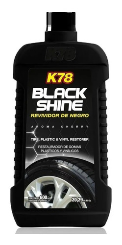 K78 Black Shine Revividor De Negro Gomas Y Plasticos