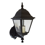 Arbotante Exterior Tipo Farol 63w Alum Alto 34cm Negro Calux