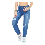 Jeans Mujer Mom 1649 Azul Paradise Jeans