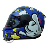 Casco Cerrado Shaft Cartoonist Azul Mate Sh562 Super Outlet