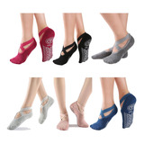 Calcetines De Yoga Pilates Con Base Antideslizante 6 Pares