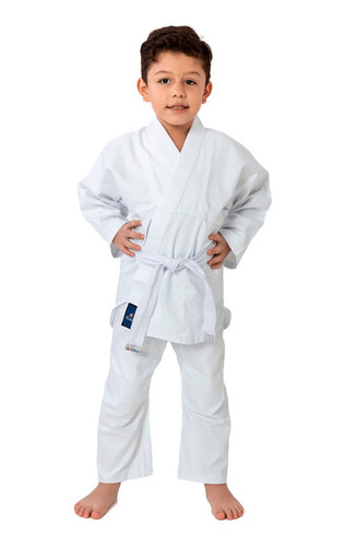 Kimono Torah Kids Combate Branco Infantil Com Faixa