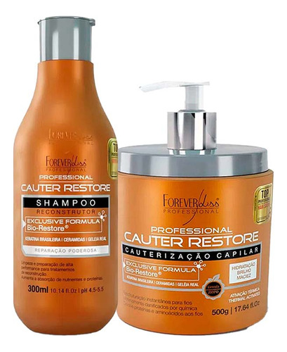 Kit Cauterização Forever Liss Shampoo E Máscara