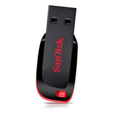 Pen Drive Sandisk Cruzer Blade Preto 16gb 