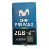 Chip Movistar Paquete 25 Unidades De 100 Min + 2 Gb
