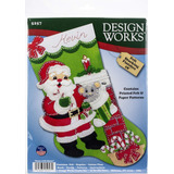 Works Crafts Santa Con Kit De Medias De Fieltro De Ratón, Ve