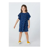 Vestido Infantil Com Mangas Amplas Estampado Hering Kids 