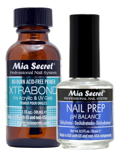 Primer Xtrabond 30ml + Nail Prep 15ml Mia Secret Profesional
