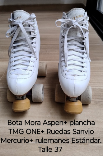 Bota Mora Aspen+ Plancha Tmg One + Ruedas Sanvio. Talle 37 