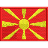 Patch Bordado Bandeira País Macedônia Colete Jaqueta Moto