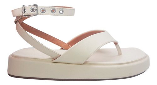 Sandália Papete Vizzano Flatform Dedo Castela Moda Branco