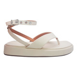 Sandália Papete Vizzano Flatform Dedo Castela Moda Branco