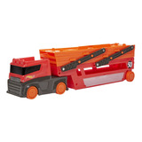 Hot Wheels Megacamion Transportador Ghr48 Mattel Color Rojo Y Naranja