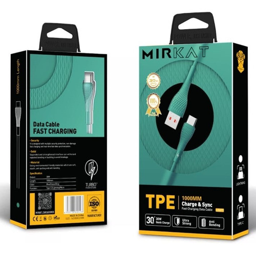 Cable Para Celular Carga Rápida 2.4a Mirkat + Garantía 1 Año