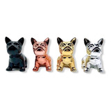 Enfeite Decorativo Pug Bulldog Cachorro Em Porcelana P/ Mesa Cor Rose