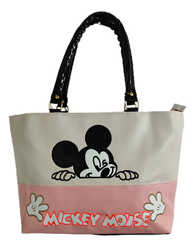 Bolsa De Mano De Mickey Mouse, Color Rojo Con Blanco Y Negro