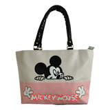 Bolsa De Mano De Mickey Mouse, Color Rojo Con Blanco Y Negro