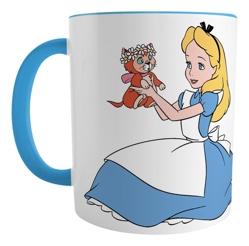 Taza Alicia En El País De Las Maravillas Y Su Gatita Diana