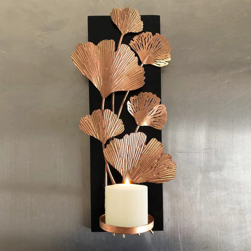 Candelabro Con Diseño De Hojas De Ginkgo Decoración Del Ho