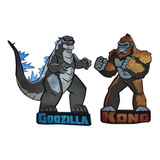 2 Figuras De Foamy Grande Godzilla Vs Kong Fomi 90cm Adornos