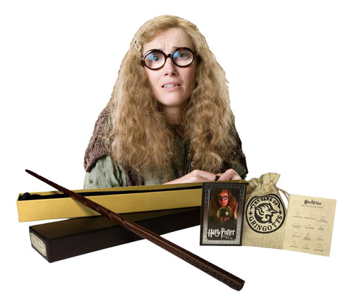 Varita Sybill Trelawney Adivina + Caja + Saco - Harry Potter