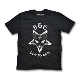 Camiseta Love To Cats Demonio Gatos