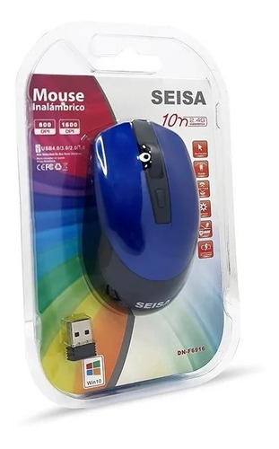 Mouse Inalambrico Seisa 2.4g 800-1600dpi Usb Pc Notebook 